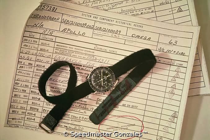 Speedmaster on its NASA System and Component Historical Record for the Apollo program
