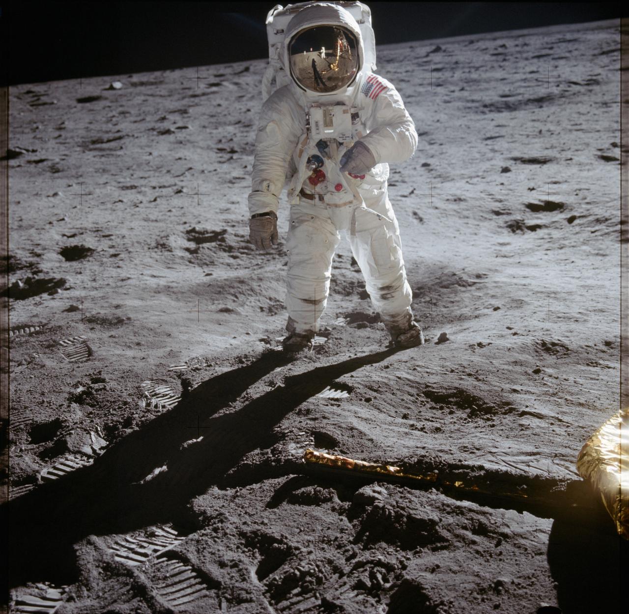 Buzz Aldrin on the lunar surface, Apollo 11, July 20, 1969