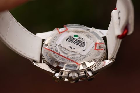 Caseback with the factory sticker still in place