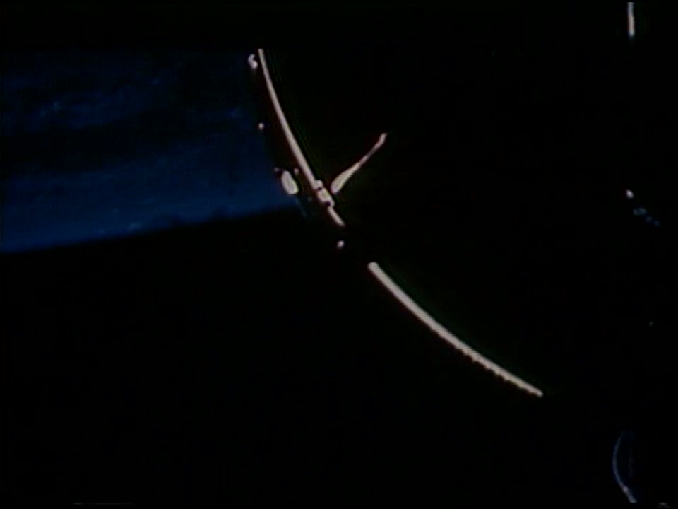 The Agena docking target at close range